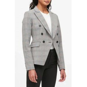 Banana Republic Double Breasted Plaid Blazer Jacket Coat Buttons Sold Out Style